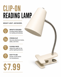 CLIP-ON READING LAMP