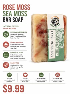 ROSE MOSS SEA MOSS BAR SOAP