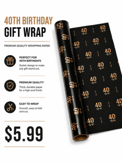 40TH BIRTHDAY GIFT WRAP