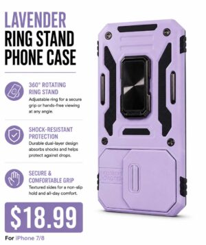 LAVENDER RING STAND PHONE CASE