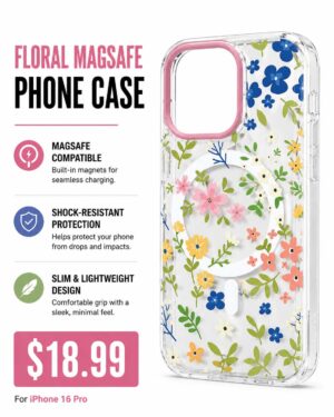 FLORAL MAGSAFE PHONE CASE
