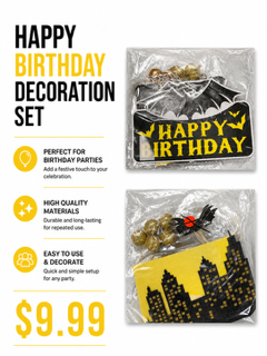 Happy Birthday Decoration Set