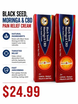BLACK SEED, MORINGA & CBD PAIN RELIEF CREAM