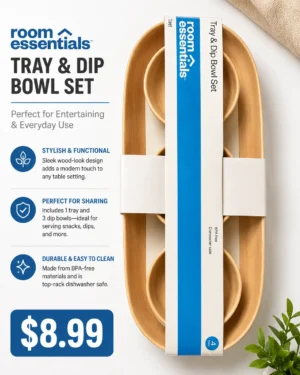 TRAY & DIP BOWL SET