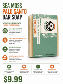 Sea Moss Palo Santo Bar Soap