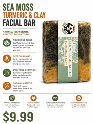 SEA MOSS TURMERIC & CLAY FACIAL BAR